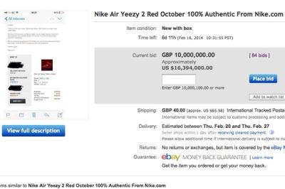 E Bay Yeezy Auction