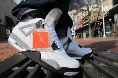 Air Jordan Iv White Cement On Feet 03 1