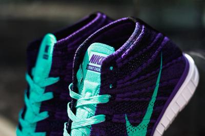 Nike Wmns Free Flyknit Chukka Court Purple Hyper Jade 3