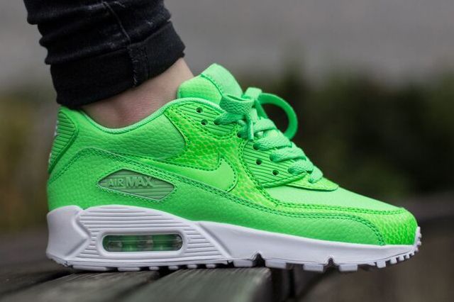 nike air max 90 white and green