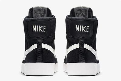 Nike Blazer Mid Black Suede Heel