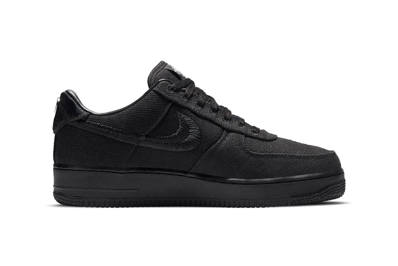 Official Images: The Black-on-Black Stussy x Nike Air Force 1 - Sneaker ...