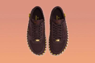 Nike Jacquemus Nike Wmns Air Huarache Deep Garnet Bright Crimso Collaboration Earth Brown Sneakers Footwear 