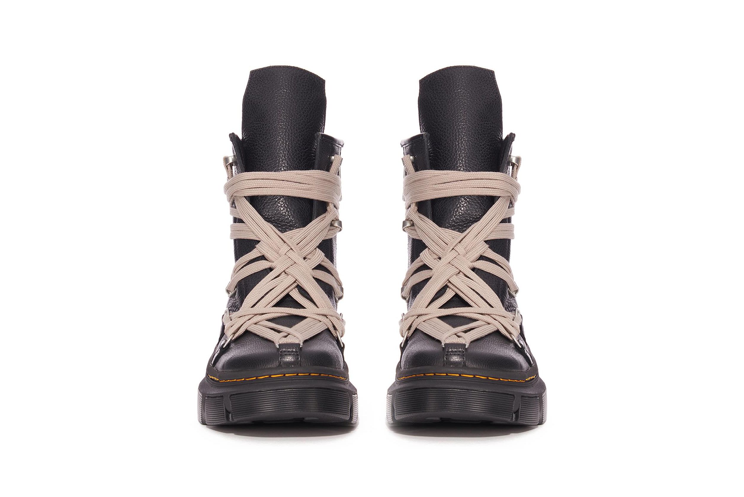 Rick Owens and Dr. Martens Exaggerate the 1460 Boot with Mega Laces ...