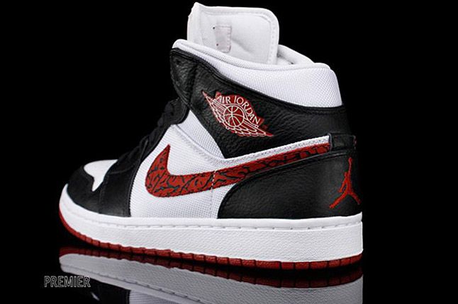 Air Jordan 1 Phat White Black Varsity Red Elephant 2 1