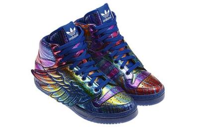 Jeremy Scott X Adidas Originals Hologram Rainbow Pair Angle 1