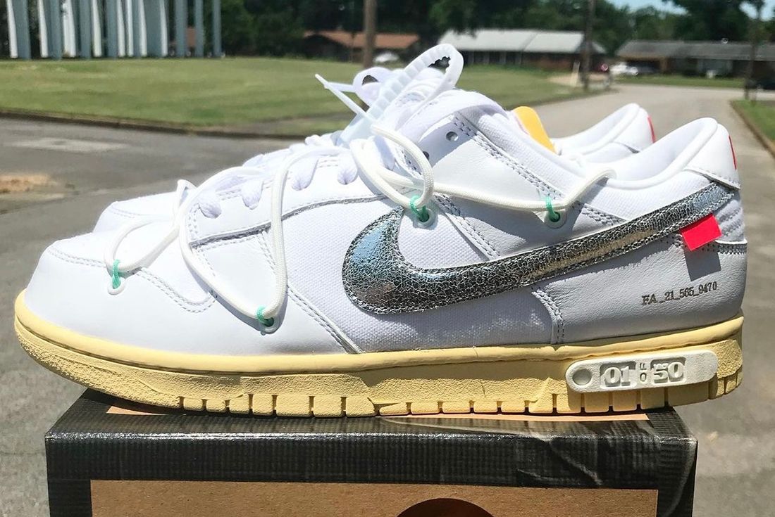 Closer Look: Off-White x Nike Dunk Low '1 of 50' From the ‘Dear Summer ...