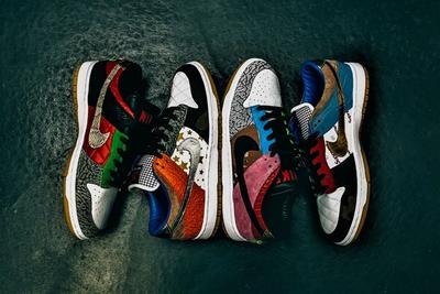 Bespokeind Nike Sb Dunk Low Pro What The Supreme Up Group Shot