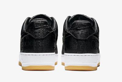 Clot Fragment Nike Air Force 1 Black Satin Heel