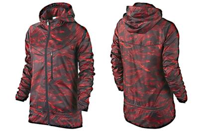 Nike Packable Camouflage Trail Womens Jacket Red