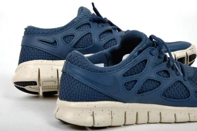Nike Free Run 2 Woven Leather Tz Heel Blue 1