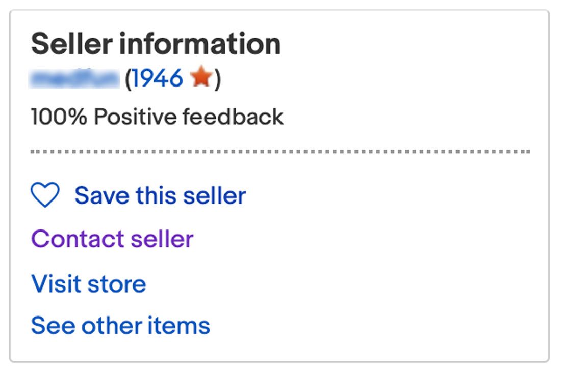 eBay Contact Seller