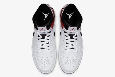Air Jordan 1 White Black Red 554724 116 Above Shot