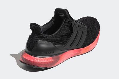 Adidas Ultra Boost Black Red Fv7282 Rear Angle