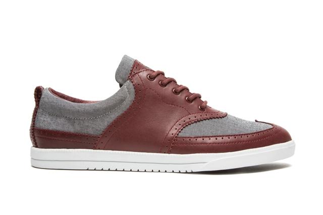 Clae Powell Oxblood Leather Gravel Chambray 1