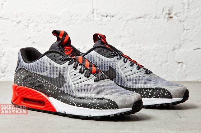 Nike Air Max 90 Cmft Prm Tape (Medium Grey/Challenge Red) - Sneaker Freaker