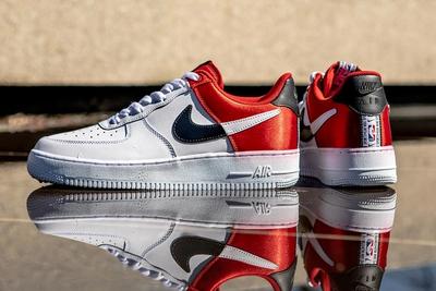 Nike Nba Air Force 1 Low Red Black White Left Side Shot