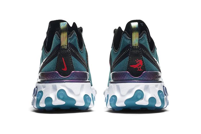Nike React Element 55 Magpie Cn5797 011 Release Date Heel