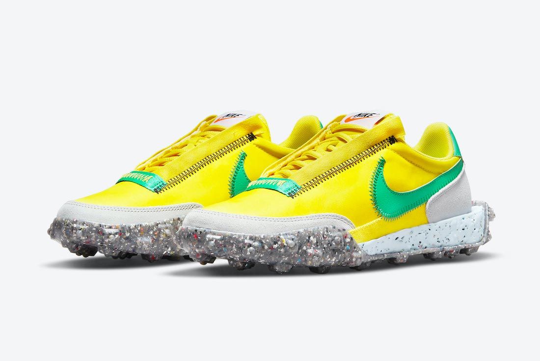 Nike Waffle Racer Crater Green/Yellow