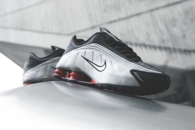 Nike Shox R4 Silver Black Red 1