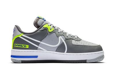 Nike Air Force 1 React Grey Heel Medial