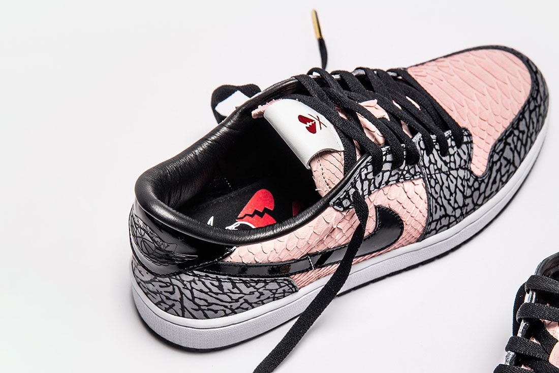 The Shoe Surgeon Custom Air Jordan 1 SB 'Broken Hearts' is Perfect