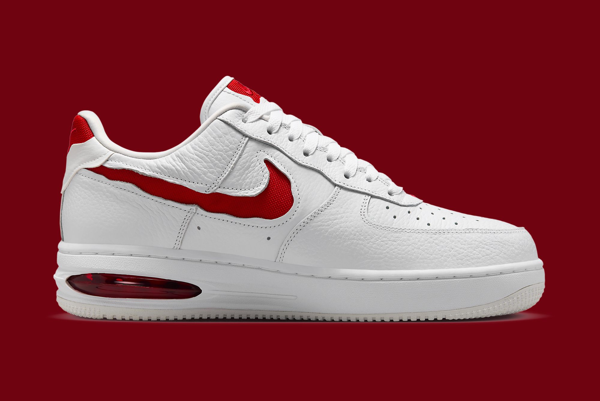 Air force 1 with red tick on sale