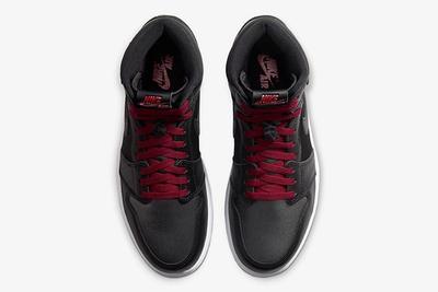 Air Jordan 1 Black Satin Gym Red 555088 060 Top