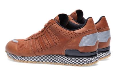 Adidas Originals Zx 700 Gum And Perf Pack Brown Back Angle 1