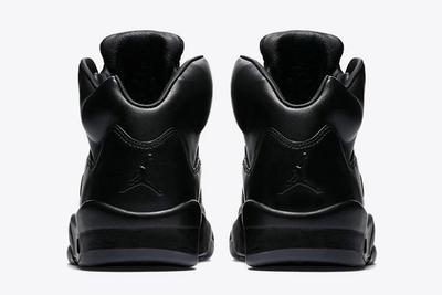 Air Jordan 5 Premium Triple Black Leather 3
