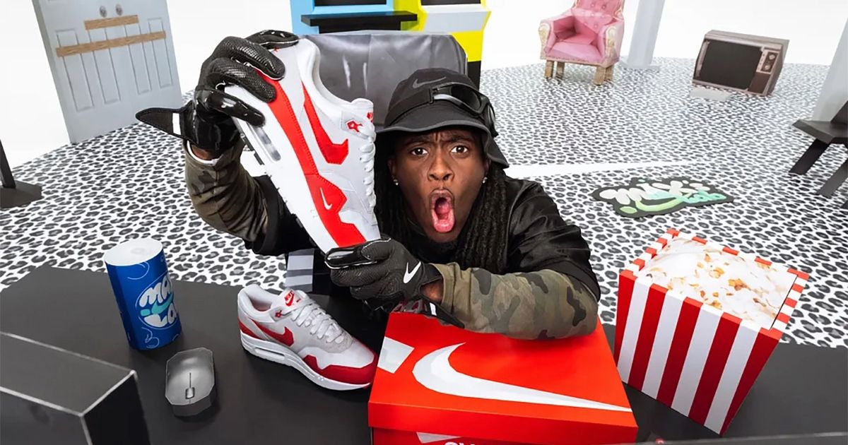 Kai Cenat Debuts the .SWOOSH x Nike Air Max 1 'Low Poly' - Releases