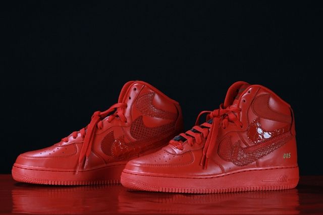 Nike Air Force 1 Misplaced Checks Red John Geiger 02