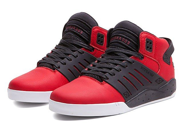 supra skytop black red