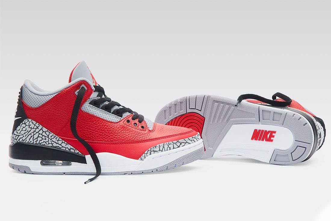 Air Jordan 3 Red Cement All Star End Launches Pair Shot