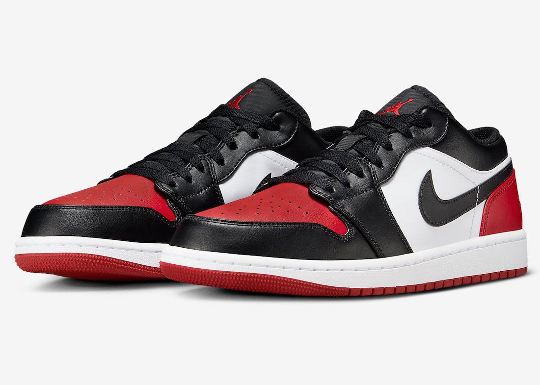 Official Images: Air Jordan 1 Low 'Bred Toe'