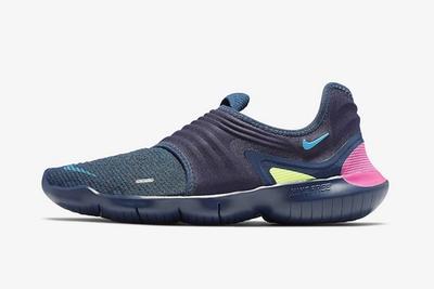 Nike Free Rn Flyknit 3 Midnight Navy Lateral