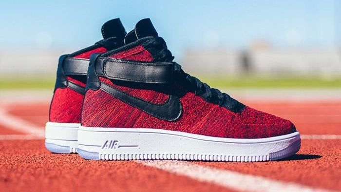 Bold Red Defines This Nike Air Force 1 High •