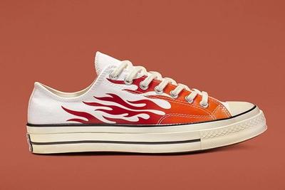 Converse Chuck 70 Flames White Low Medial Side Shot