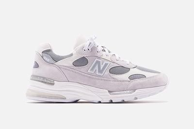 New Balance 992 White Silver Lateral