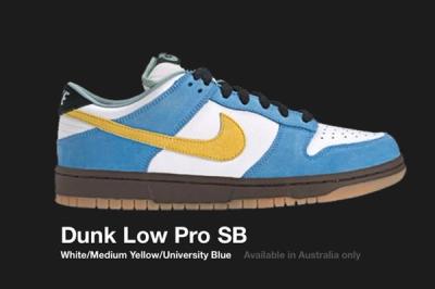 Nike Dunk Low Sb White Yellow Uni Blue Aus Only 2004 1