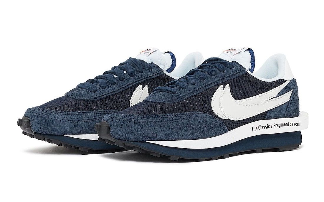 Closer Look: Fragment x sacai x Nike LDWaffle 'Blue Void' and