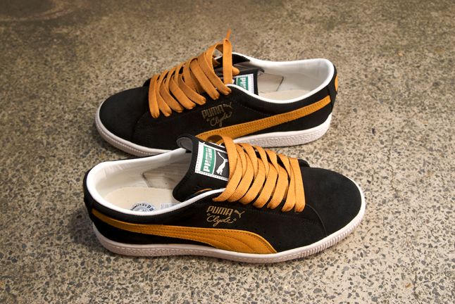 Puma Clyde Navy Orange 1