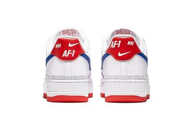 Nike Air Force 1 Red White Blue Heel Shot 2