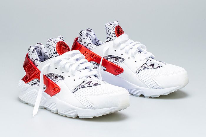 Nike Air Huarache Qs White Red Shoe Palace 5 Sneaker Freaker