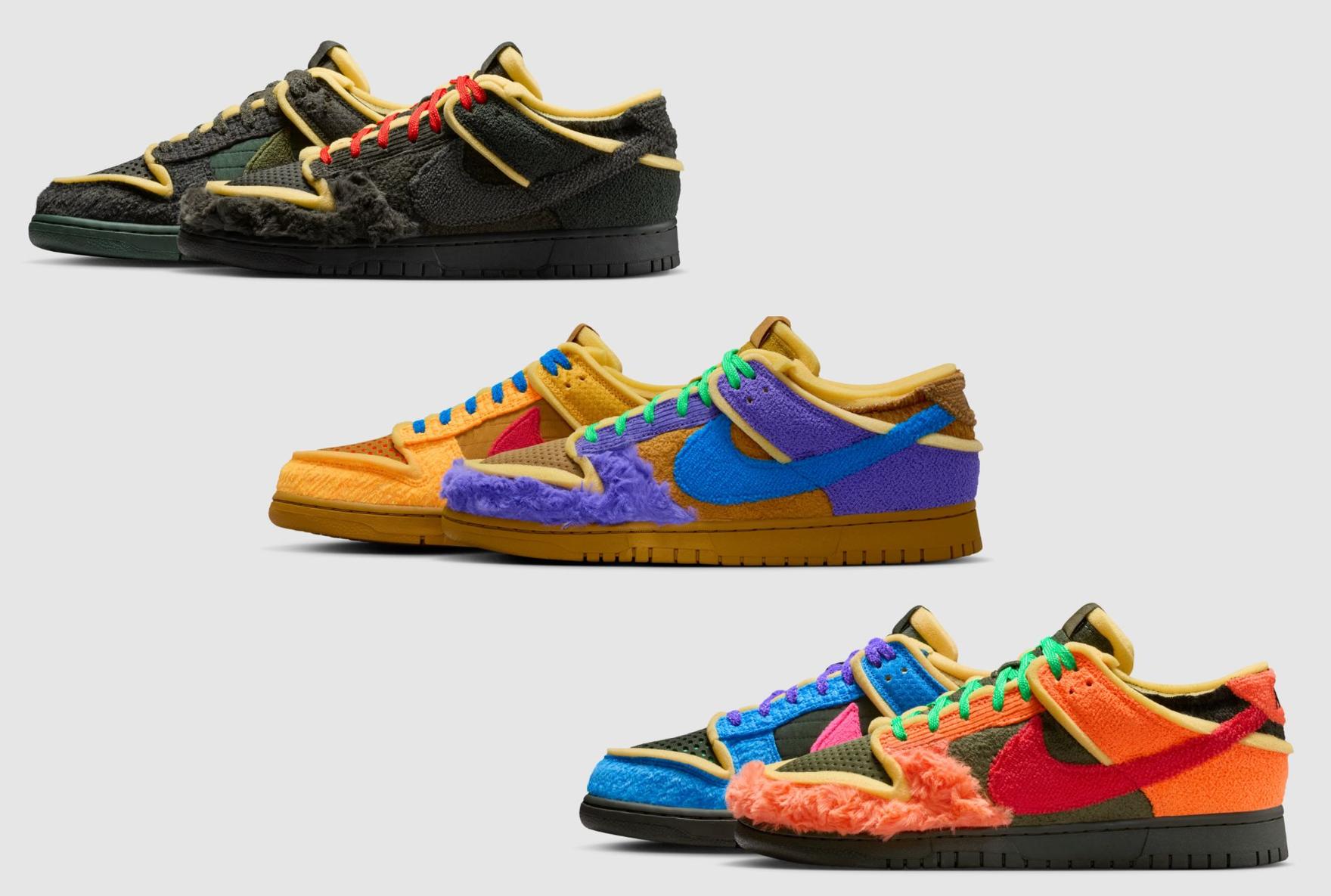 CPFM and Nike Sneakers All Three on White Background