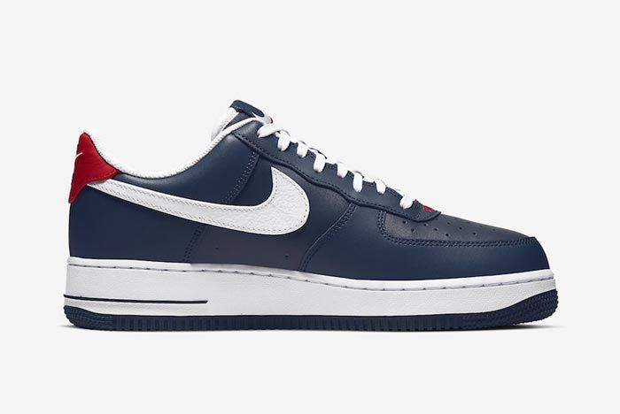 Nike Air Force 1 Blue White Red Medial