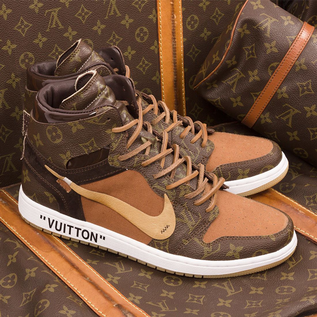 Louis Vuitton x Nike Air Jordan 1 Retro High footwear shoes streetwear  character clothing