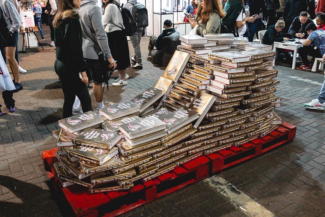 Sneakerness London Event Recap Sneaker Book Sculpture