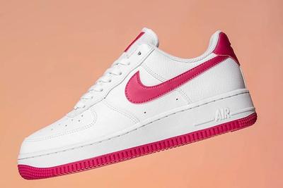 Nike Air Force 1 Wild Cherry Red Ah0287 107 Lateral