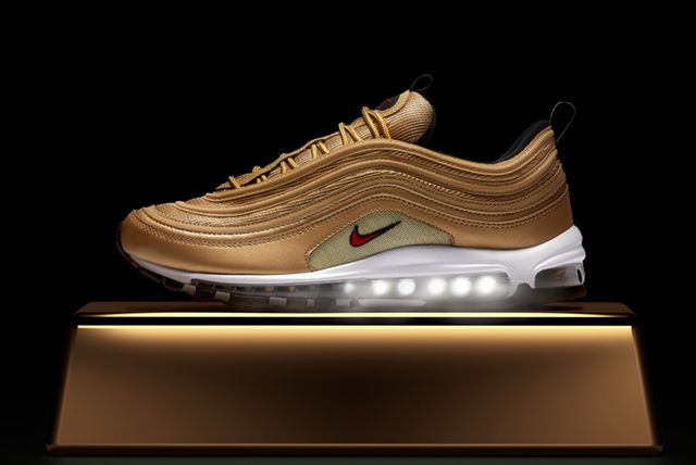 nike air max metallic gold